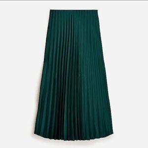Jcrew silk pleated midi skirt